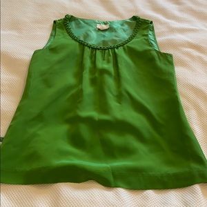 Kate Spade Green Silk Top Sz S